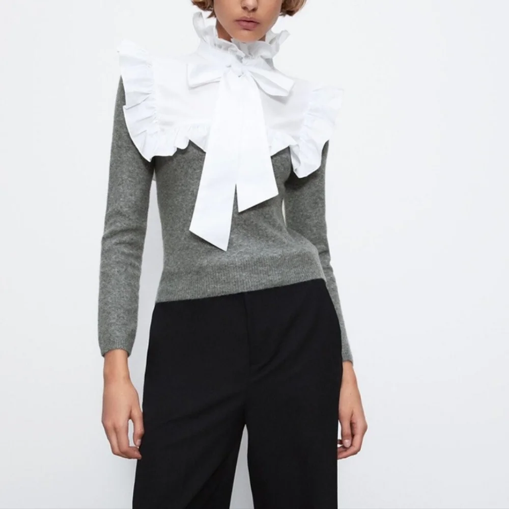 Zara Combination Knit Sweater Top Size  M - Picture 3 of 8